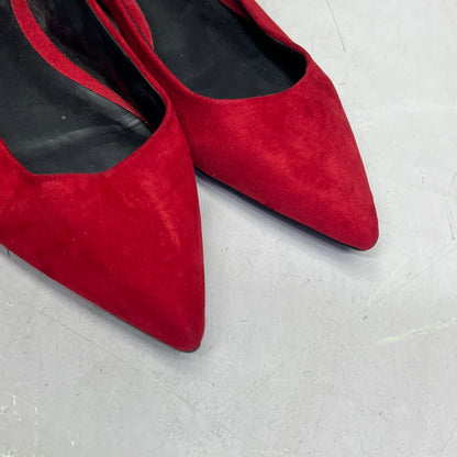 GUESS Vida Pointy Ankle Wrap Around Ballet Flats Women's Sz 7.5 Red (Pre-Owned)