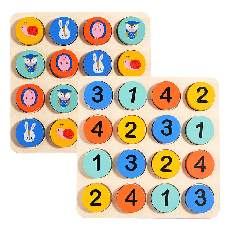 Puzzle early education, children's toys, thinking enlightenment, kindergarten, simple entry-level Sudoku puzzle game