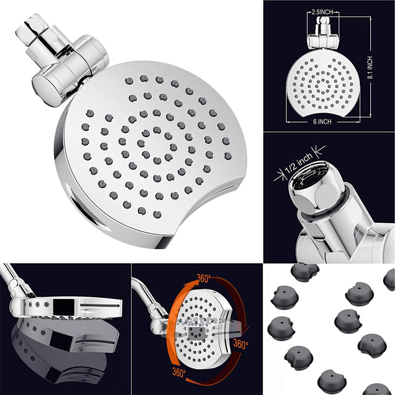 multi-function shower top spray rotating shower head four modes