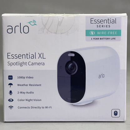 ARLO Essential XL Spotlight Camera 130° FOV White VMC2032W-100NAS (Pre-Owned)