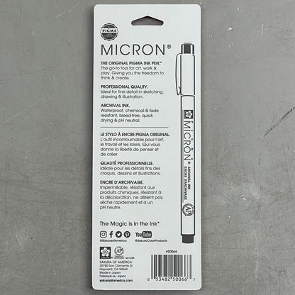 SAKURA (18-PACK) Pigma Micron Pens 0.25mm, 0.35mm, 0.45mm Black 50066