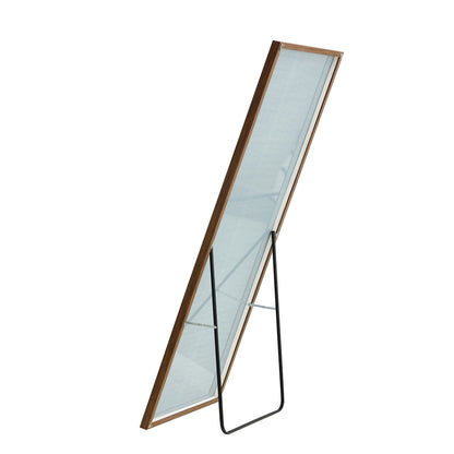 60x17 Brown Solid Wood Frame Full-length Mirror, Dressing Mirror, Bedroom Home Porch