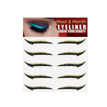 Eyeliner Stickers, Silver Light Makeup Eye Patch Party Nightclub Stage Silver Light Stage Double Eyelid Patch