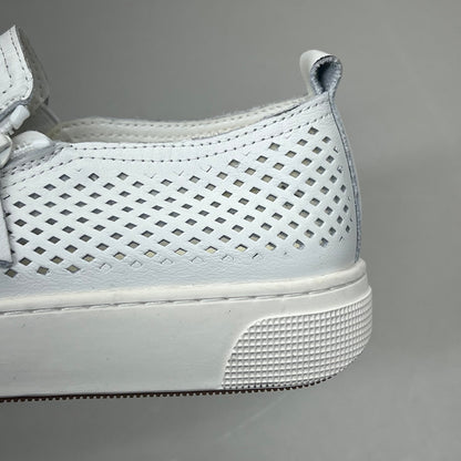 PROPET Kate Side Zip Leather Breathing Open Cell Women's Sz 6 White WCX015L