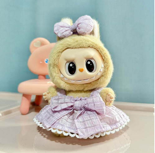 Clothing] Labubu Clothes with PVC Face Pendant, Labubu Sitting Party Series Doll Clothing