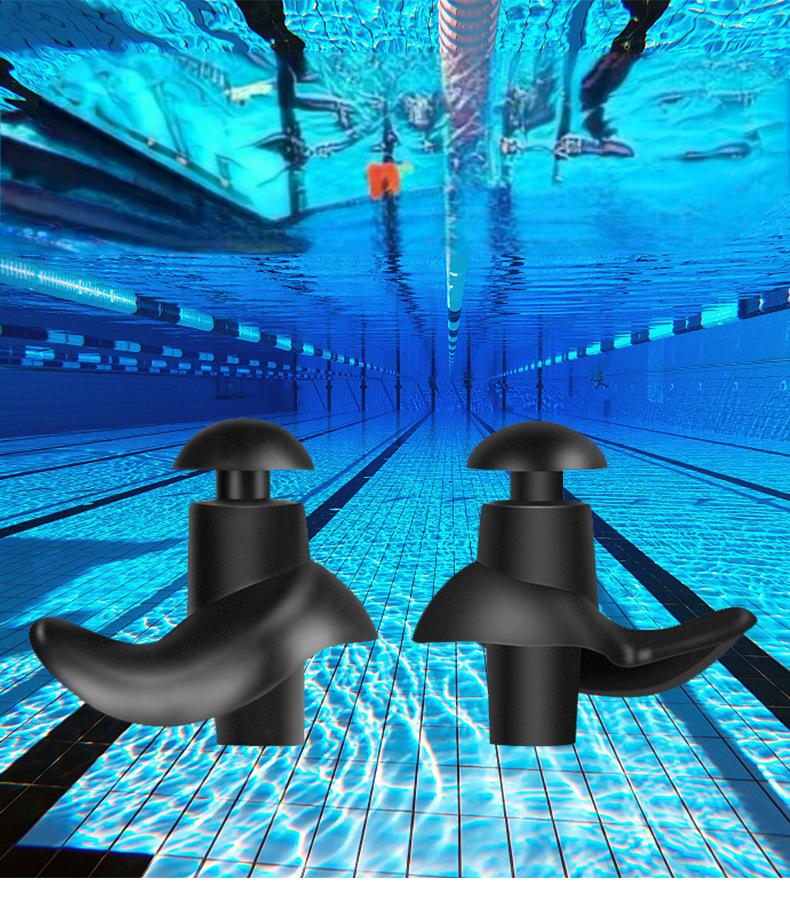 Silicone waterproof earplugs for professional swimming earplugs