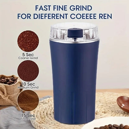 Electric Coffee Bean Grinder Multifunctional with One-Press Control Food Processor Blender for Espresso Nuts Grains Easy Clean