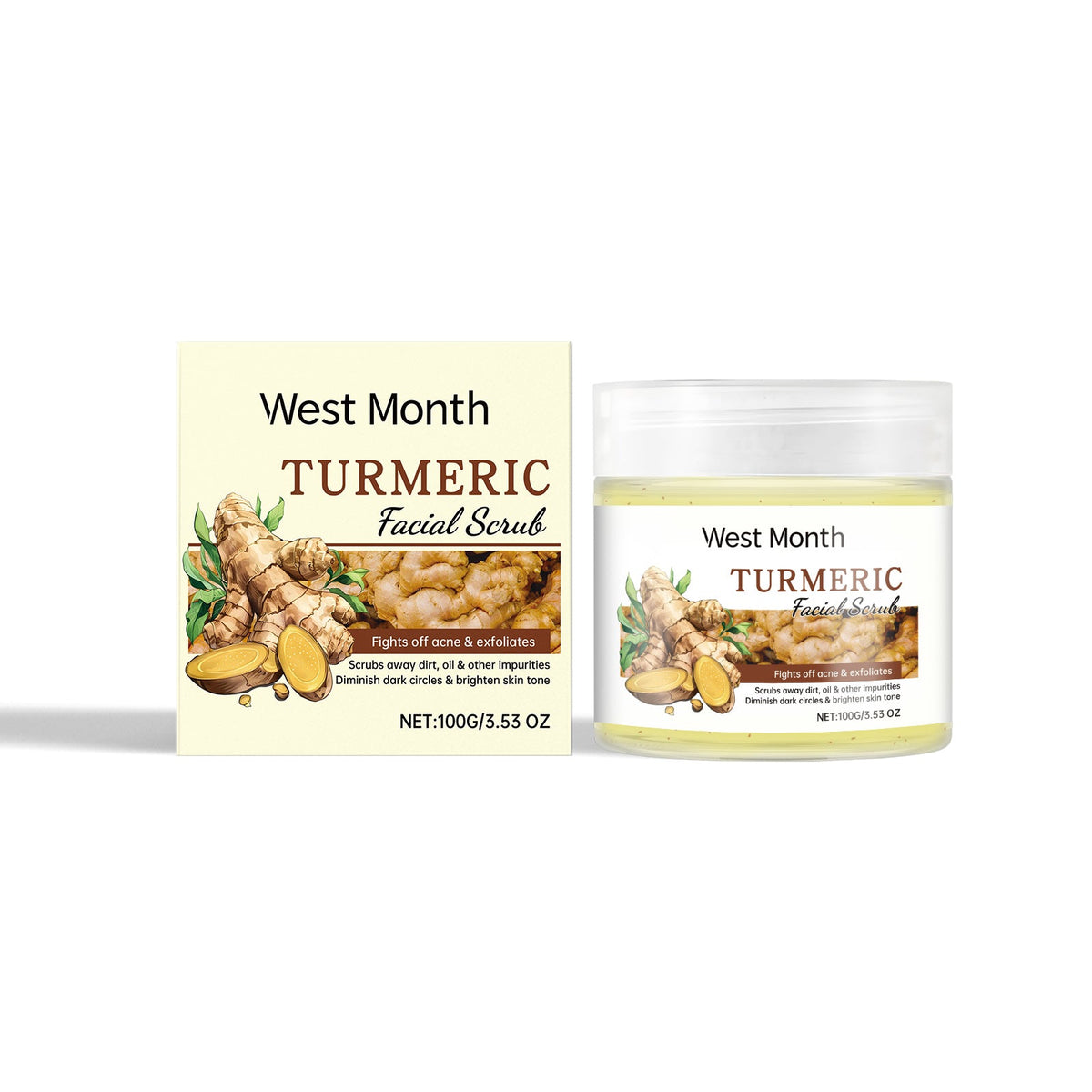 Facial Scrub Gently Cleanses Facial Skin, Exfoliates, Moisturizes, Moisturizes And Brightened