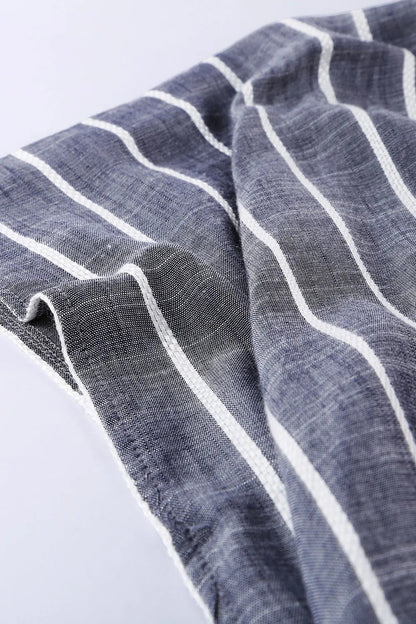 Striped Open Front Longline Cover Up