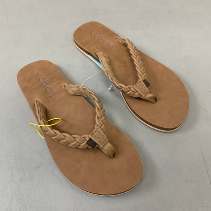 COBIAN Braided Pacifica Sandals Women's SZ 6, EU 41 TAN BBP23-230-6