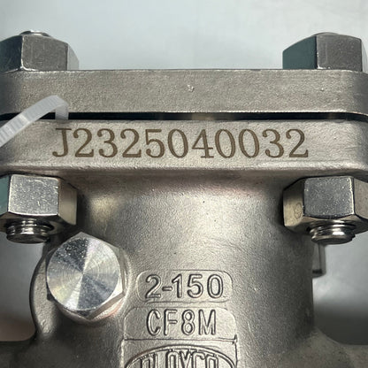 ALOYCO Integral Seat Swing Check Valve 150 Flange API Trim 10 316SS 2" 377C02020