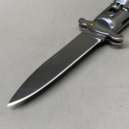 ZA@ ARMED FORCE TACTICAL Hand Crafted OTF Pocket Knife  3.5"Blade 8" Knife White Marble ST-10WP