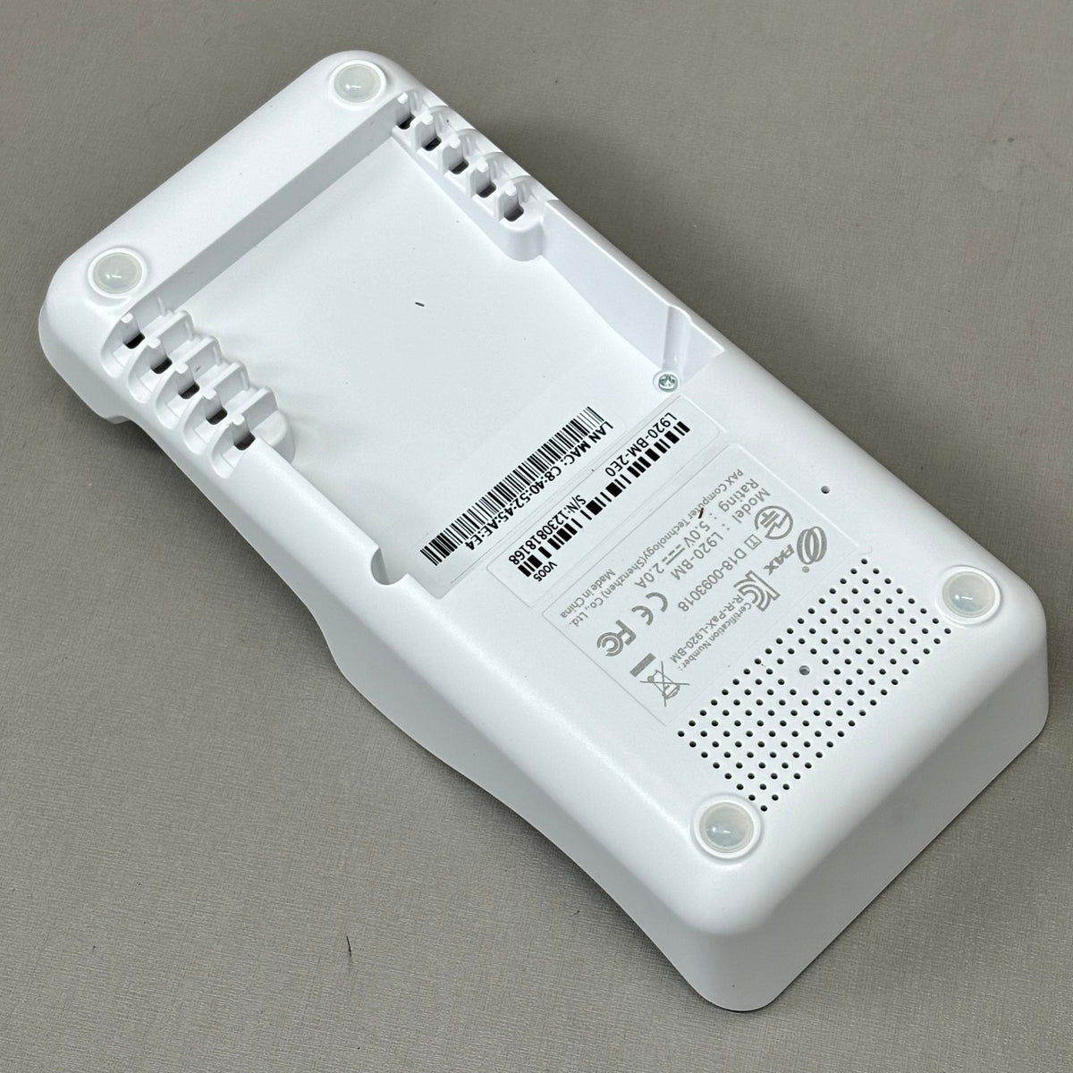 PAX Efficient Charging Dock w/ Ethernet & USB 920 Android Terminal White L920-BM