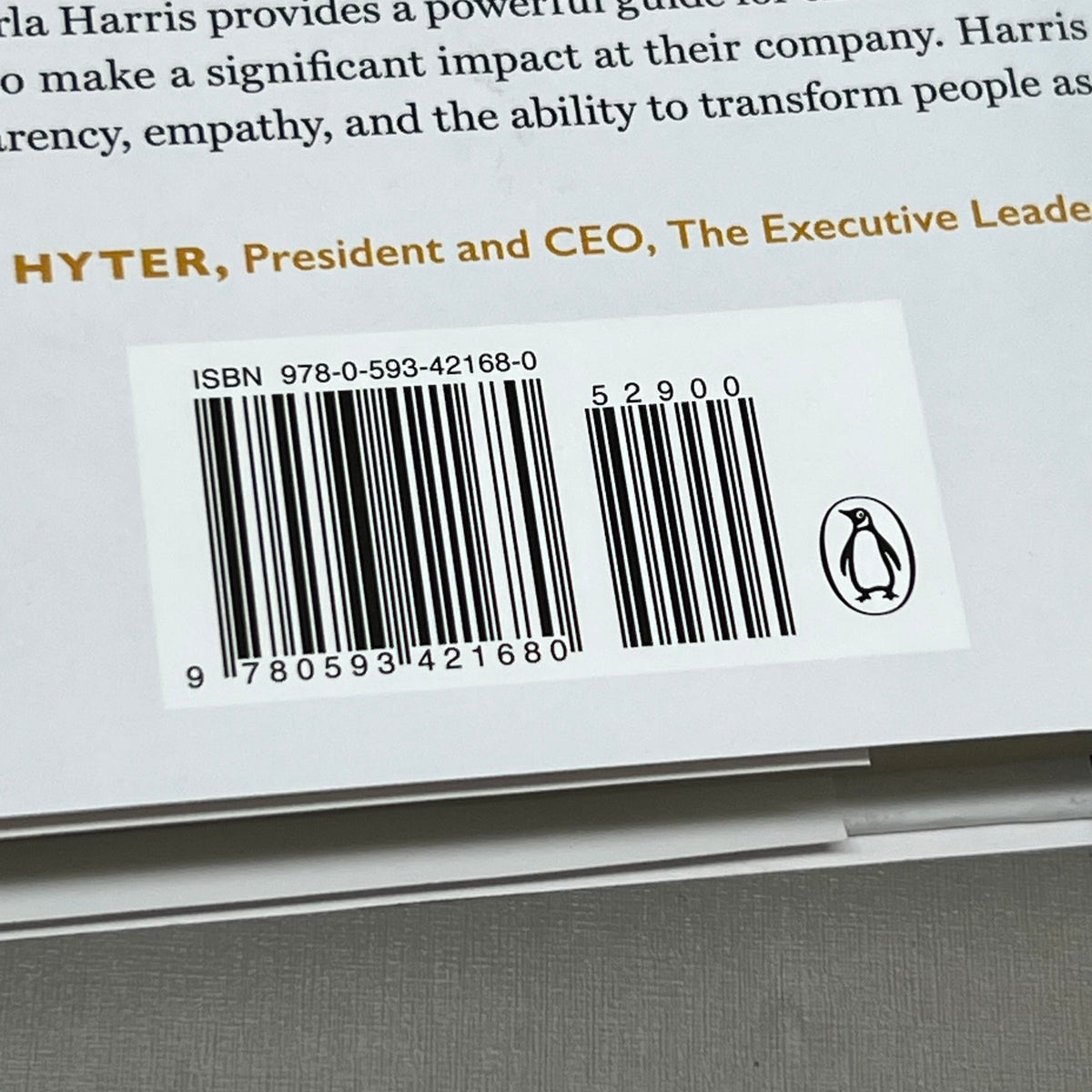LEAD TO WIN Hardback By Carla A. Harris Published by Penguin Random House 9"x6"