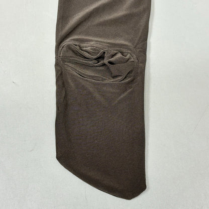 NORMA KAMALI Slim Fit Turtleneck Catsuit w/ Footsie Women's Sz S/36 Chocolate