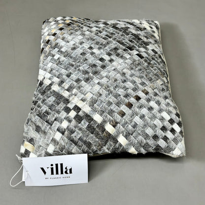 VILLA 12"x16" MP Bradley Hide Le Decorative Throw Pillow in Gray