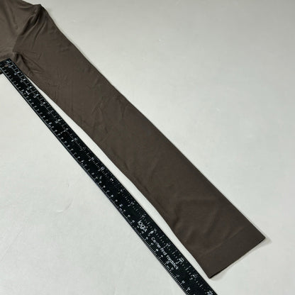 NORMA KAMALI Slim Fit Turtleneck Catsuit w/ Footsie Women's Sz S/36 Chocolate