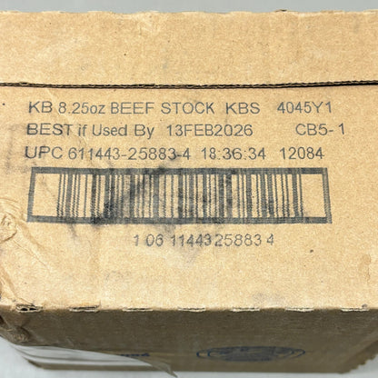 KITCHEN BASICS (12 PACK) Original Beef Stock 50% Less Sodium 8.25fl oz BB 02/26