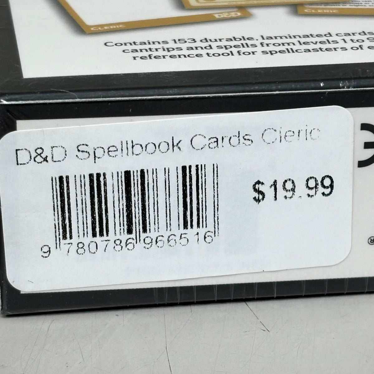 DUNGEONS & DRAGONS Spell Book Cards Cleric 153 Durable Laminated Cards C56660000