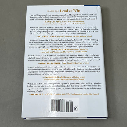 LEAD TO WIN Hardback By Carla A. Harris Published by Penguin Random House 9"x6"