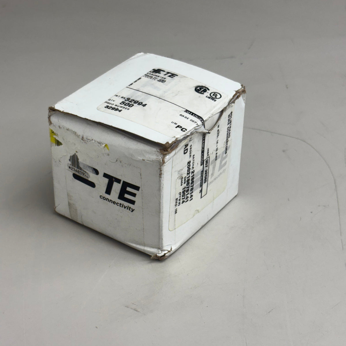 (500 PACK) TE Connectivity AMP Connecters 32994 Silver Hardware