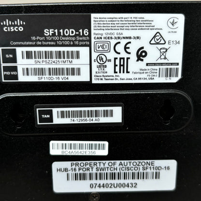 CISCO Business 16 Ports Unmanaged Wall-mountable Network Switch