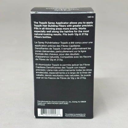 TOPPIK Fiber Spray Applicator Fits Regular & Economy Sz Hair Fiber Bottles Black
