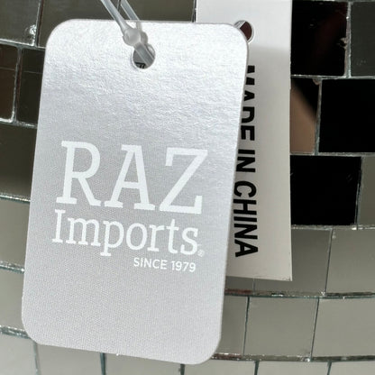 RAZ IMPORTS (2 PACK) Disco Ball Christmas Ornament Glass & Foam 8" Silver 4432735