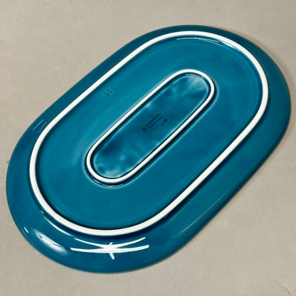 SCHONWALD Oval Companion Platter Porcelain Petrol Blue 6 PACK