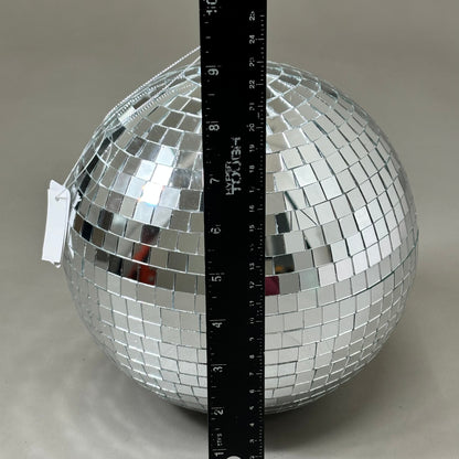 RAZ IMPORTS (2 PACK) Disco Ball Christmas Ornament Glass & Foam 8" Silver 4432735