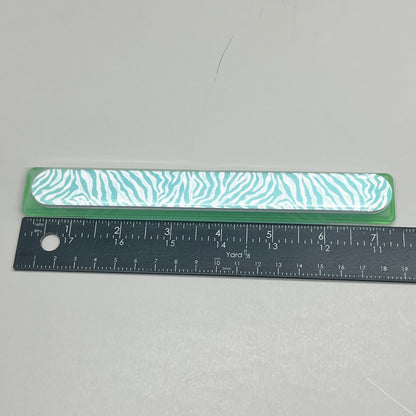 WALGREENS (6 PACK!) Nail File With Case 7 1/2" Green Zebra WIC 924935