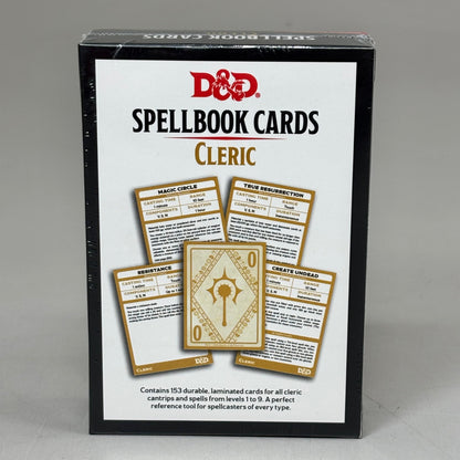 DUNGEONS & DRAGONS Spell Book Cards Cleric 153 Durable Laminated Cards C56660000