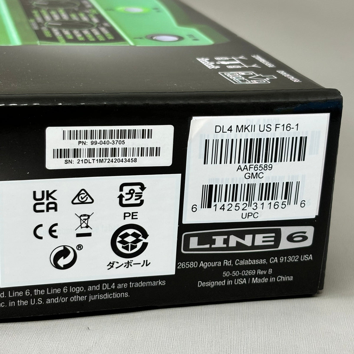 LINE 6 Delay & Looper Modeler Pedal 4 Switch & 1 Switch Loopers Green DL4 MkII
