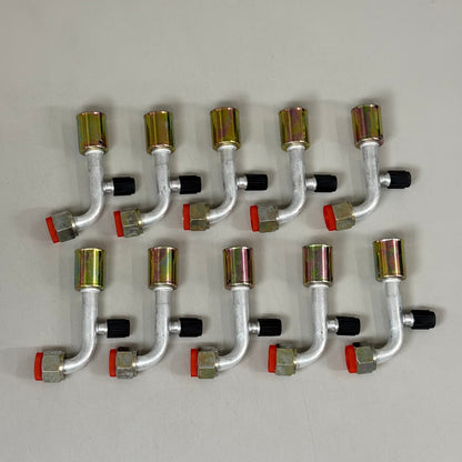 GLOBAL AIR (10 PACK!) Air Conditioning Wisepick Straight 4 1/2" x 1" Silver FT-1138