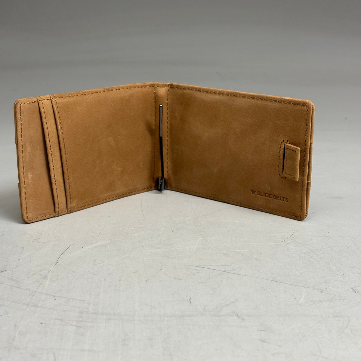 SLIDEBELTS Premium Leather Tan BI-Fold Wallet