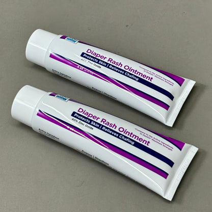 QUALITY CHOICE (2 PACK) Diaper Rash Ointment 40% Zinc Oxide 4 oz BB 07/27 98727