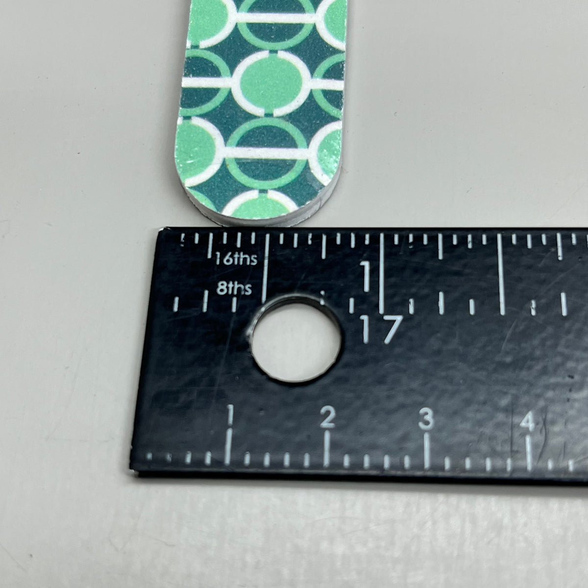 WALGREENS (4 PACK!) Pattern Nail File 7" Green Circles WIC 254462