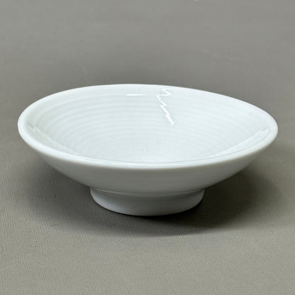 FOH (24 PACK) Small Round Spiral Dish 1.5oz 3.25" Porcelain Cream DSD008WHP23