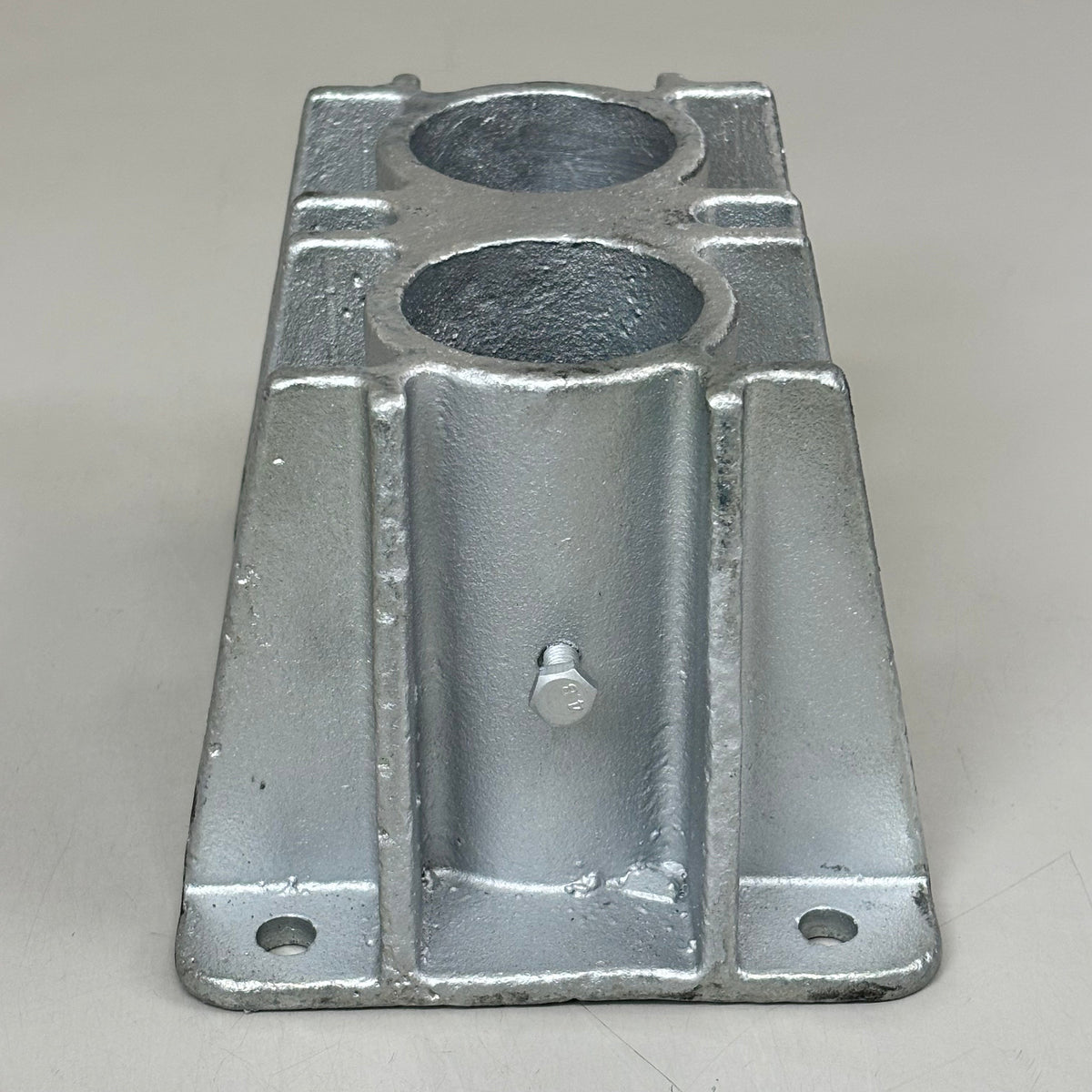 VESTIL Steel Pipe Safety Railing Double Socket Cast Steel 7"L x 5"W Unfinished
