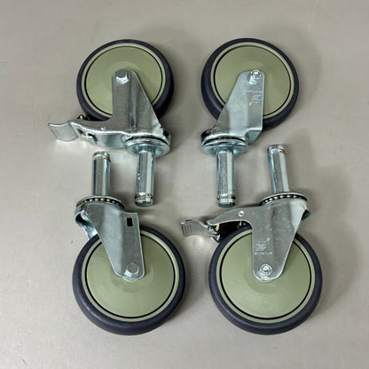 QUANTUM STORAGE SYSTEMS Swivel Stem Caster Kit 5" x 1-1/4" One Set WR-00H