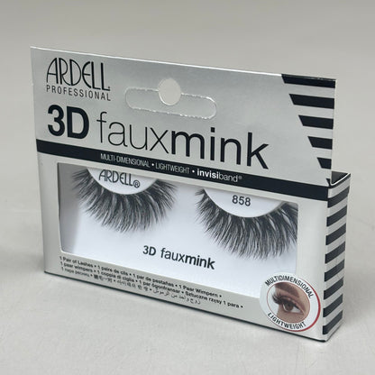 ARDELL (4 PACK, 1 PAIR EACH) 3D Fauxmink Multi-Dimensional Rounded Eyelashes 858