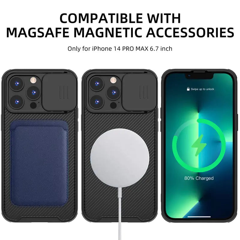 Slide Camera Lens Magsafe Charging Case