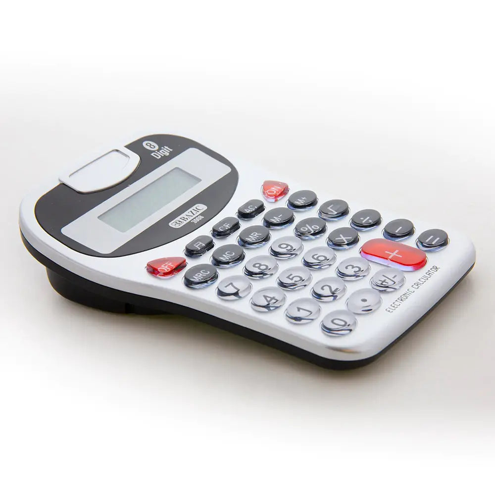 8-Digit Silver Desktop Calculator w/ Tonecalc