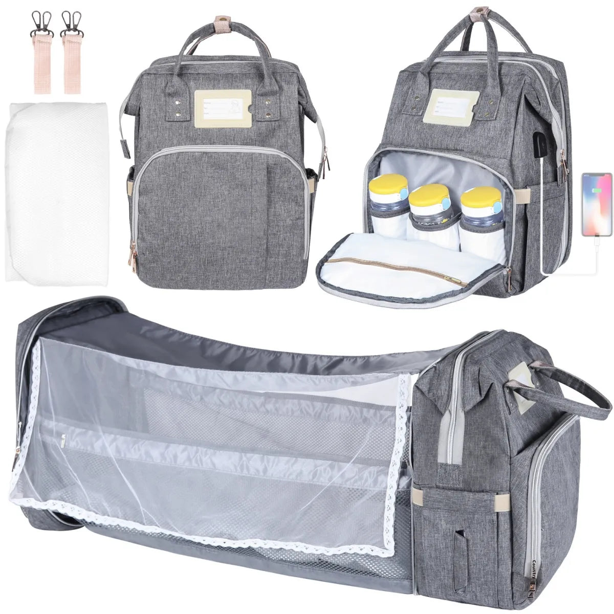 Large Multifunctional Mummy Backpack