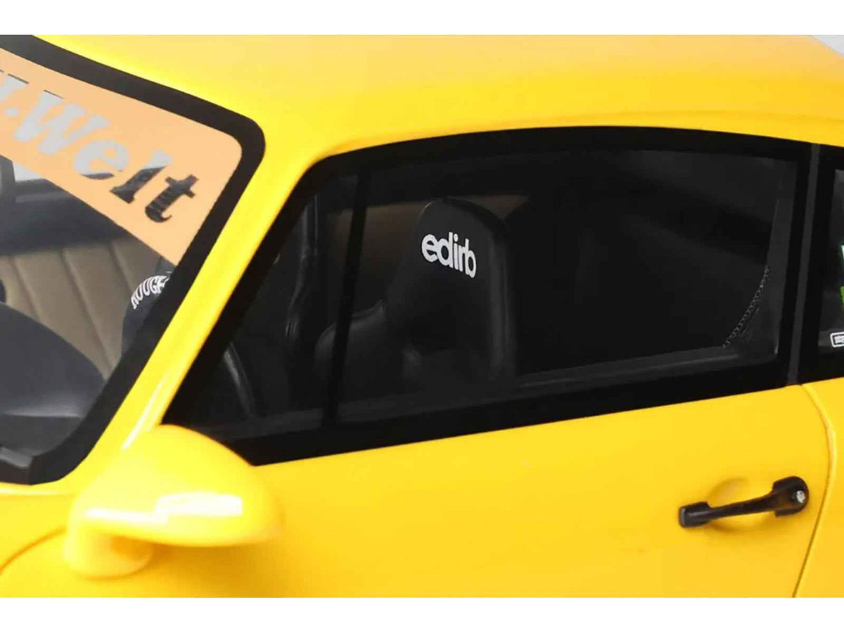 2024 Porsche 911 (964) RWB "Qeema" Yellow 1/18 Model Car by GT Spirit