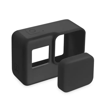 Go Pro Accessories Action Camera Case Protective Silicone Case Skin +Lens Cap cover for GoPro Hero 6 5 Black Hero 6 Camera