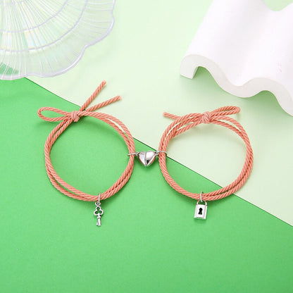 Magnet Paired Couple Bracelet For Lovers Distance Bracelet For Women Men