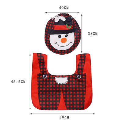 Christmas Toilet Decoration Santa Claus Bathroom Set