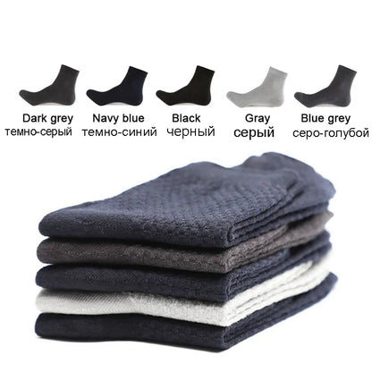 Men's Bamboo Fiber Socks Compression Business Crew Socks