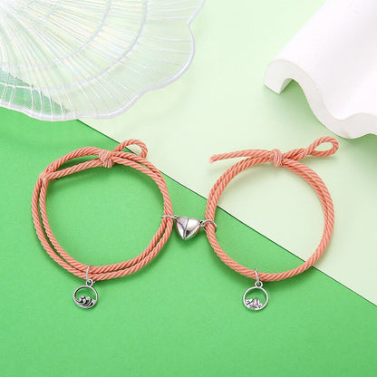 Magnet Paired Couple Bracelet For Lovers Distance Bracelet For Women Men